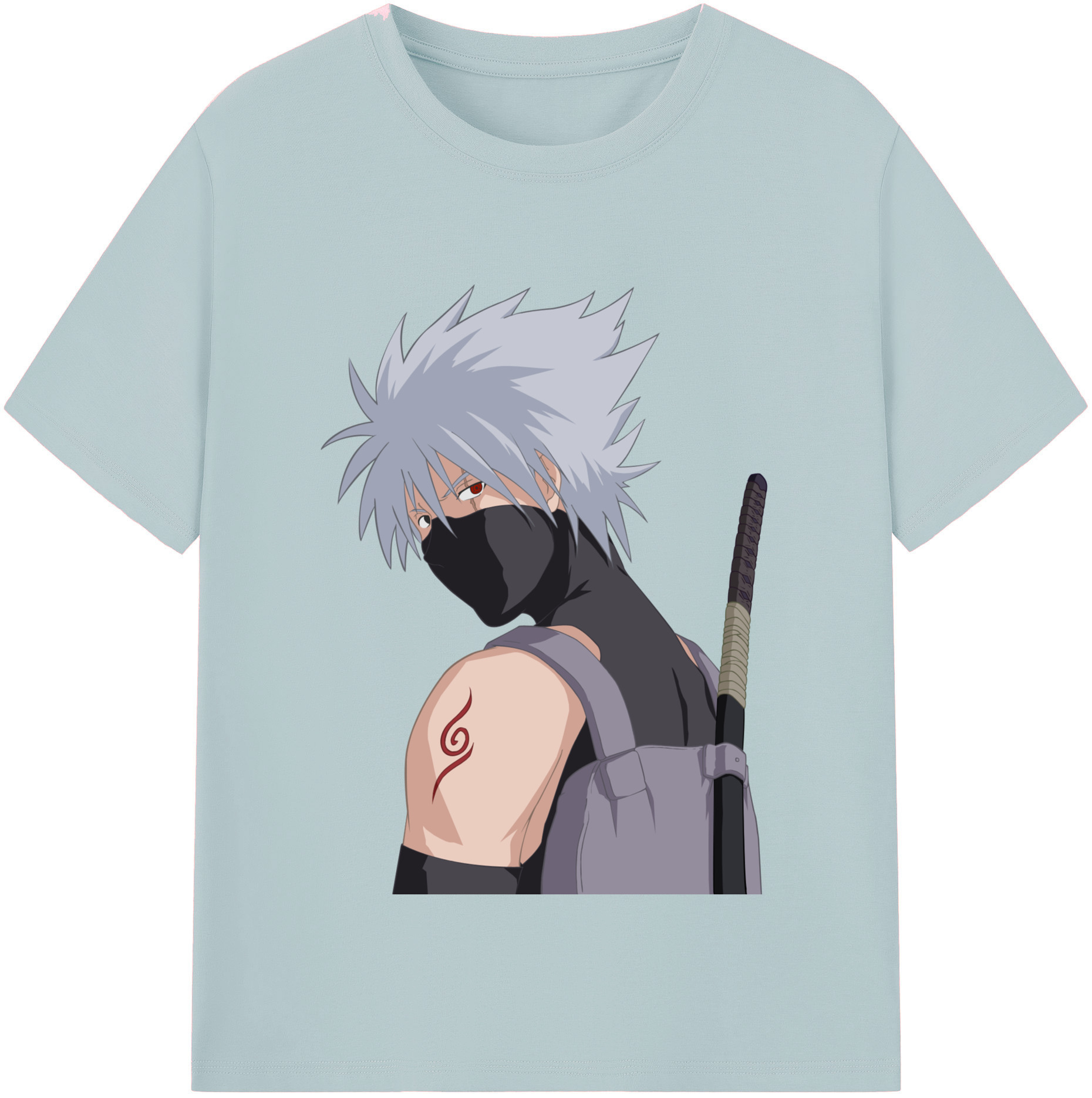 （画像用） NARUTO -ナルト- はたけ カカシ Hatake Kakashi 綿100％半袖Tシャツ（フロントプリント）